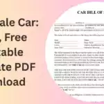 Bill of Sale Car