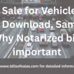 Bill of Sale for Vehicle